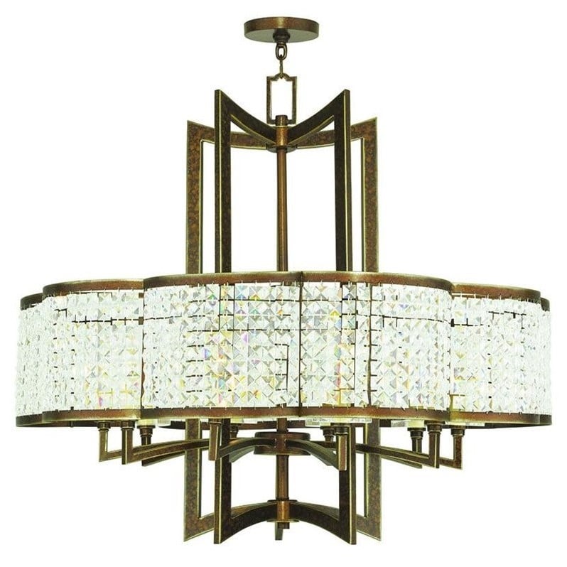 Livex Lighting Grammercy Chandelier in Hand Painted Palacial Bronze