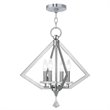 Livex Lighting Diamond Chandelier in Brushed Nickel