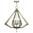 Livex Lighting Diamond Chandelier in Antique Brass