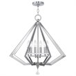 Livex Lighting Diamond Chandelier in Brushed Nickel