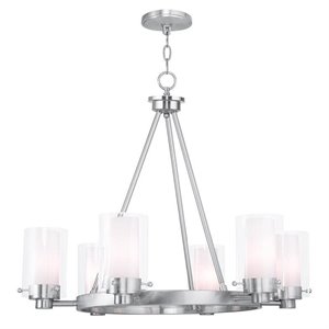 Livex Lighting Manhattan Chandelier in Brushed Nickel
