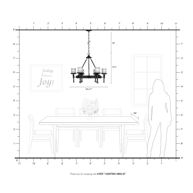 Livex Lighting Olde Bronze Chandelier