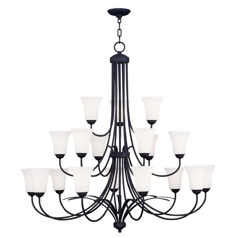 Livex Lighting Ridgedale 18 Light Chandelier in Black