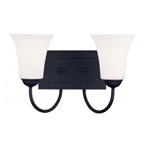 Livex Lighting Ridgedale Bath 2 Light in Black