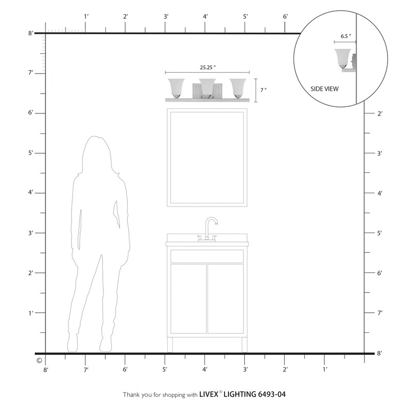 Livex Lighting 3 Light Black Bath Vanity