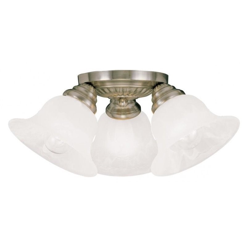 Livex Lighting Edgemont Ceiling Mount in Antique Brass
