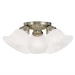Livex Lighting Edgemont Ceiling Mount in Antique Brass
