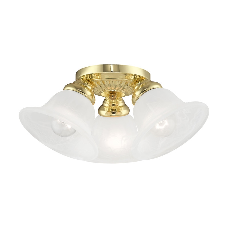 Livex Lighting Edgemont Ceiling Mount in Polished Brass