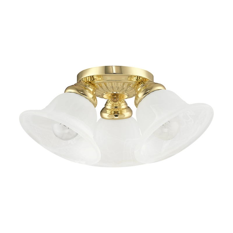 Livex Lighting Edgemont Ceiling Mount in Polished Brass