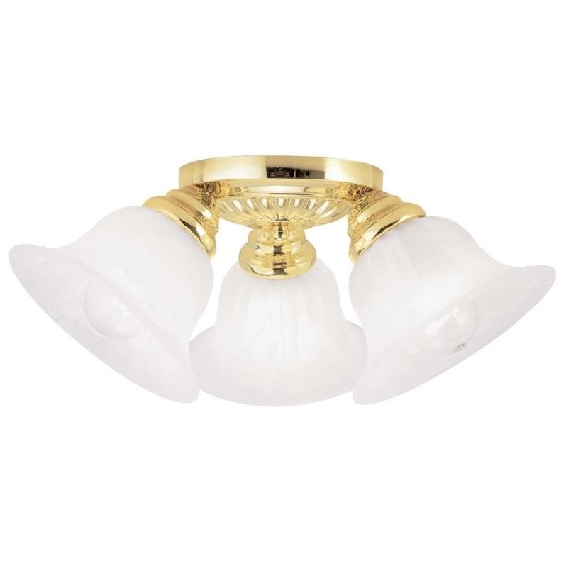Livex Lighting Edgemont Ceiling Mount in Polished Brass