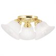 Livex Lighting Edgemont Ceiling Mount in Polished Brass