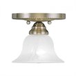 Livex Lighting Edgemont Ceiling Mount in Antique Brass