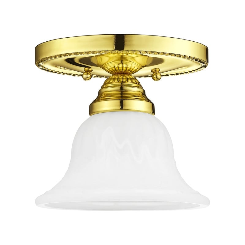 Livex Lighting Edgemont Ceiling Mount in Polished Brass
