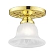 Livex Lighting Edgemont Ceiling Mount in Polished Brass