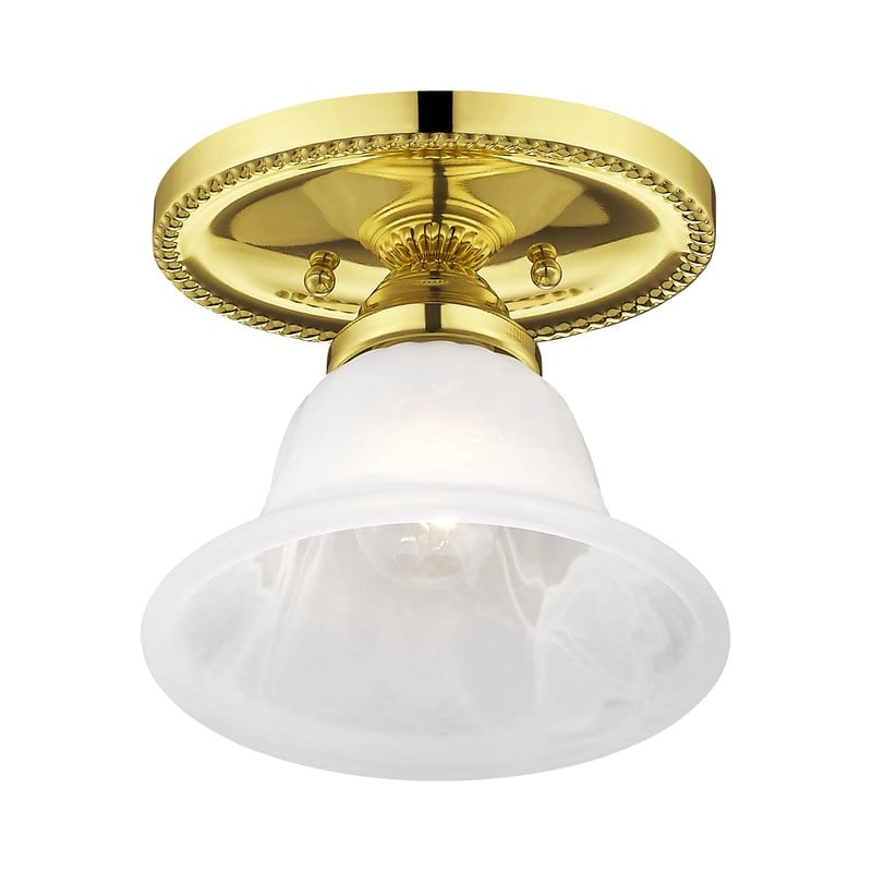 Livex Lighting Edgemont Ceiling Mount in Polished Brass