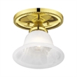 Livex Lighting Edgemont Ceiling Mount in Polished Brass