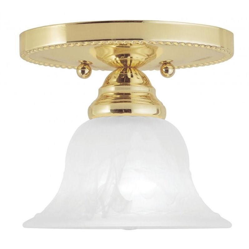 Livex Lighting Edgemont Ceiling Mount in Polished Brass