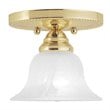 Livex Lighting Edgemont Ceiling Mount in Polished Brass