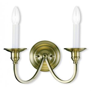 Livex Lighting Cranford Wall Sconce in Antique Brass
