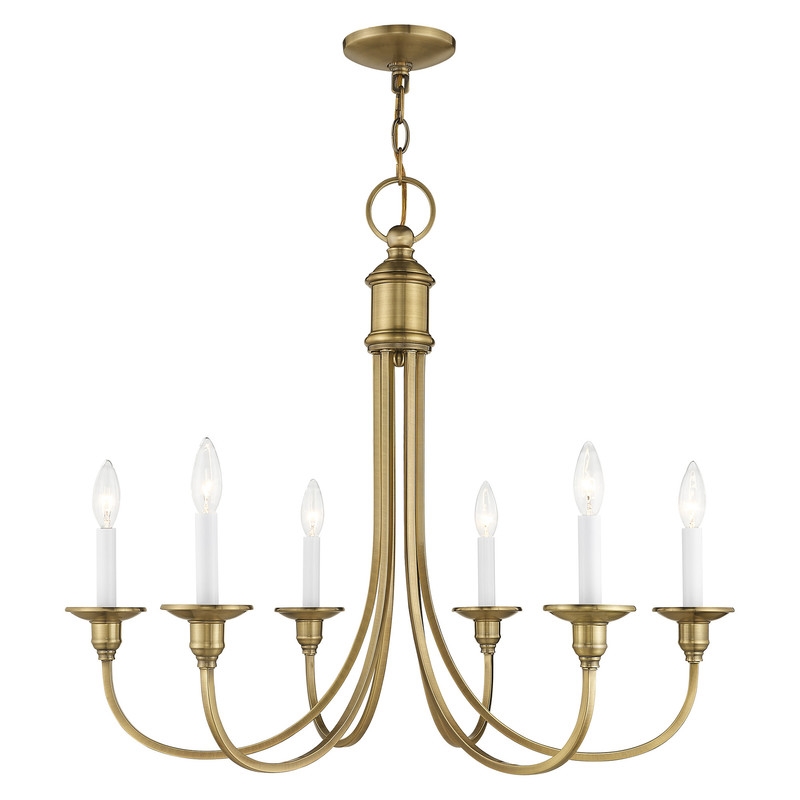 Livex Lighting Cranford Chandelier in Antique Brass