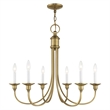 Livex Lighting Cranford Chandelier in Antique Brass