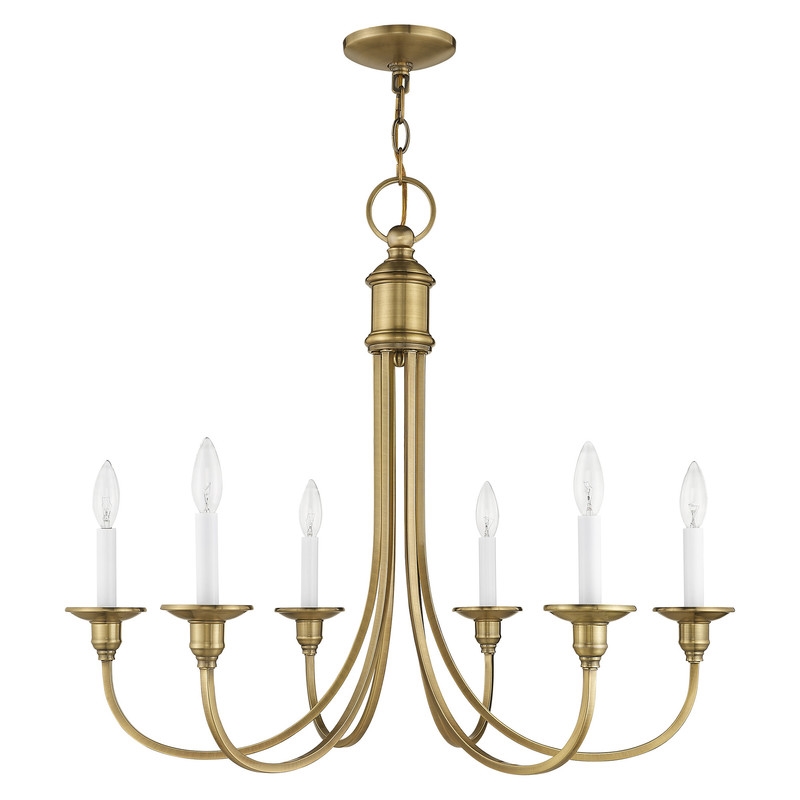 Livex Lighting Cranford Chandelier in Antique Brass