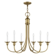 Livex Lighting Cranford Chandelier in Antique Brass