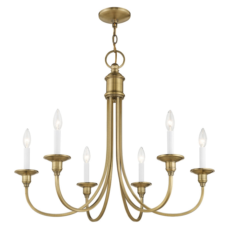 Livex Lighting Cranford Chandelier in Antique Brass