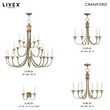 Livex Lighting Cranford Chandelier in Antique Brass
