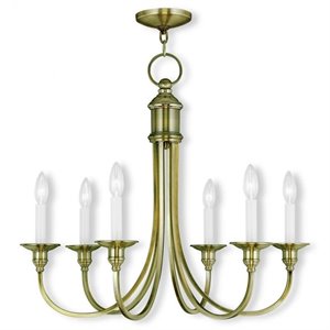 Livex Lighting Cranford Chandelier in Antique Brass