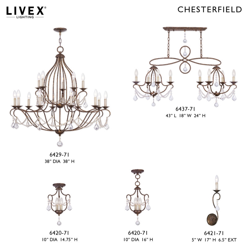 Livex Lighting Convertible Chain Hang/Ceiling Mount