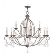 Livex Lighting Chesterfield Chandelier in Hand Applied Venetian Golden Bronze