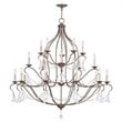 Livex Lighting Chesterfield Chandelier in Hand Applied Venetian Golden Bronze