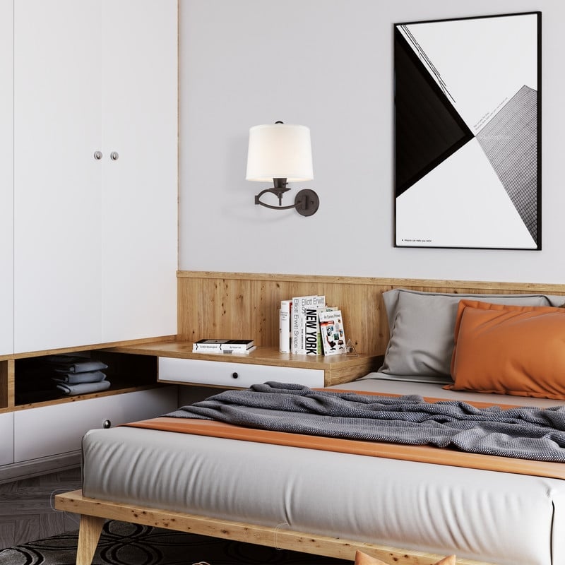 Livex Lighting  Swing Arm Wall Lamp in Bronze