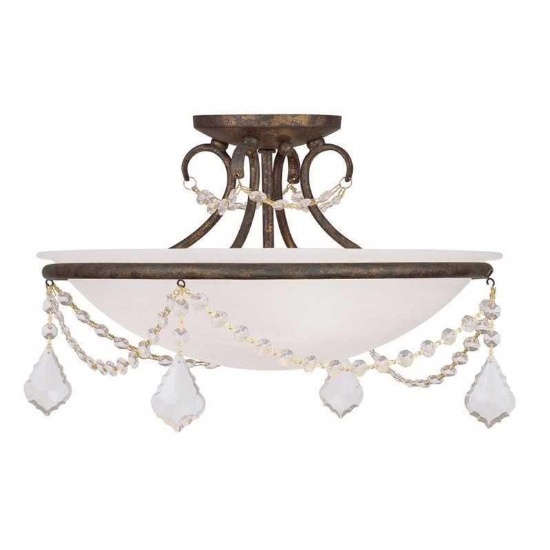 Livex Lighting Chesterfield Ceiling Mount in Multi-Color