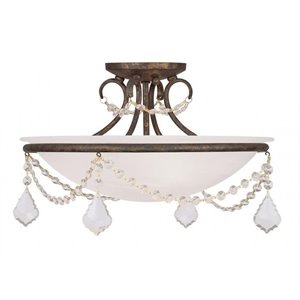 Livex Lighting Chesterfield Ceiling Mount in Multi-Color