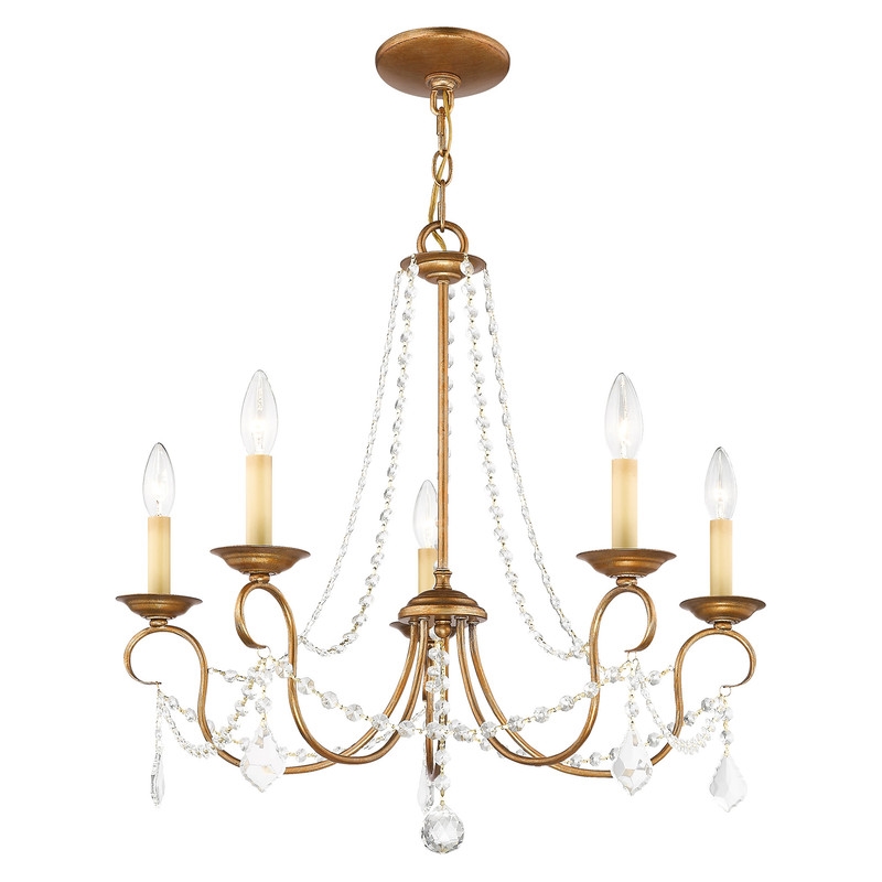 Livex Lighting Pennington Chandelier in Antique Gold Leaf