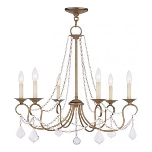 Livex Lighting Pennington Chandelier in Antique Gold Leaf
