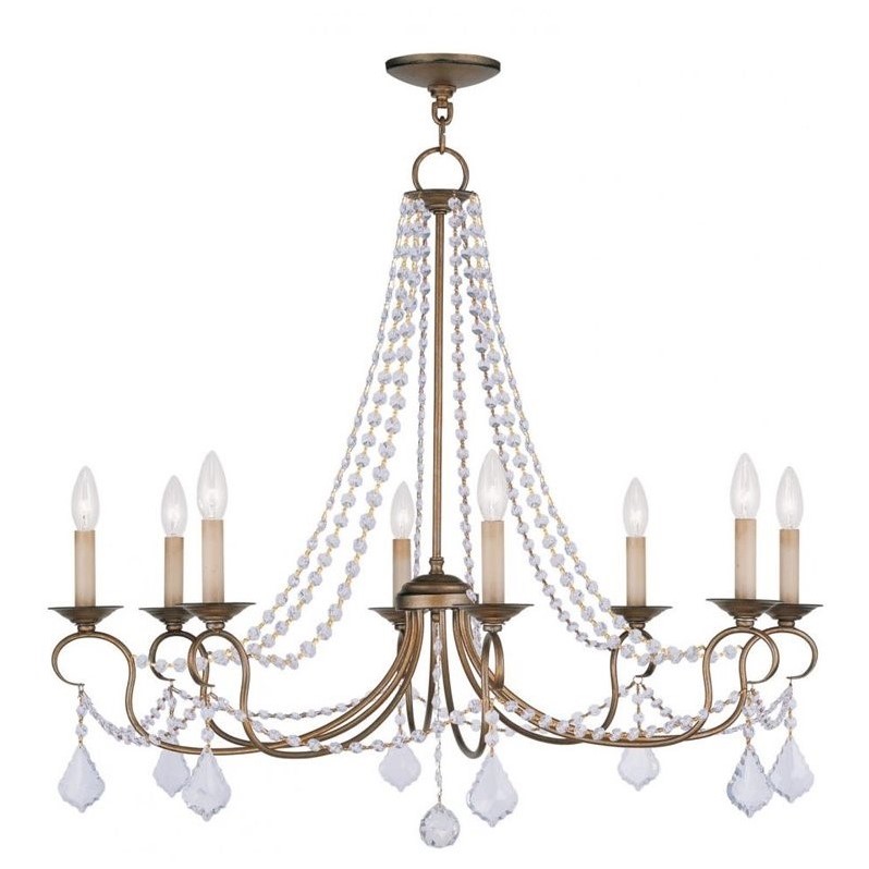 Livex Lighting Pennington Chandelier in Antique Gold Leaf