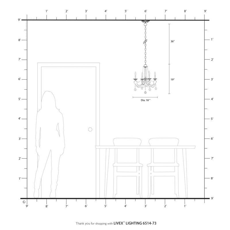 Livex Lighting Pennington Convertible Ceiling Mount in Antique Silver Leaf