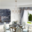 Livex Lighting Pennington Chandelier in Hand Painted Antique Silver Leaf
