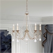 Livex Lighting Pennington Chandelier in Hand Painted Antique Silver Leaf