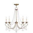 Livex Lighting Pennington Chandelier in Hand Painted Antique Silver Leaf