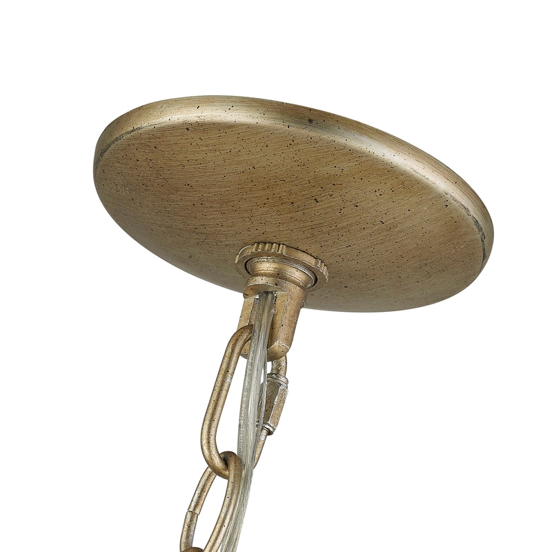 Livex Lighting Pennington Chandelier in Hand Painted Antique Silver Leaf