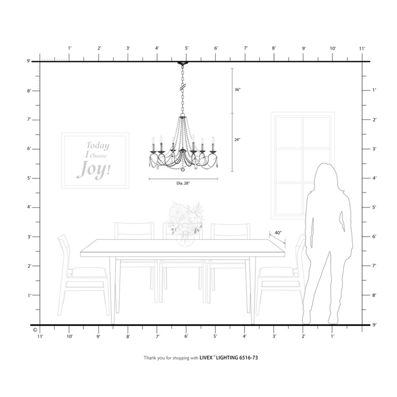 Livex Lighting Pennington Chandelier in Hand Painted Antique Silver Leaf