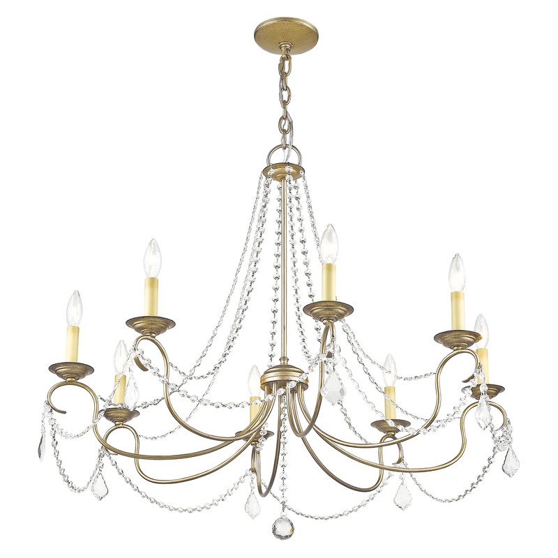 Livex Lighting Pennington Chandelier in Hand Painted Antique Silver Leaf
