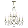 Livex Lighting Pennington Chandelier in Hand Painted Antique Silver Leaf