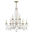 Livex Lighting Pennington Chandelier in Hand Painted Antique Silver Leaf