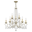 Livex Lighting Pennington Chandelier in Hand Painted Antique Silver Leaf