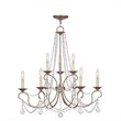 Livex Lighting Pennington Chandelier in Hand Painted Antique Silver Leaf